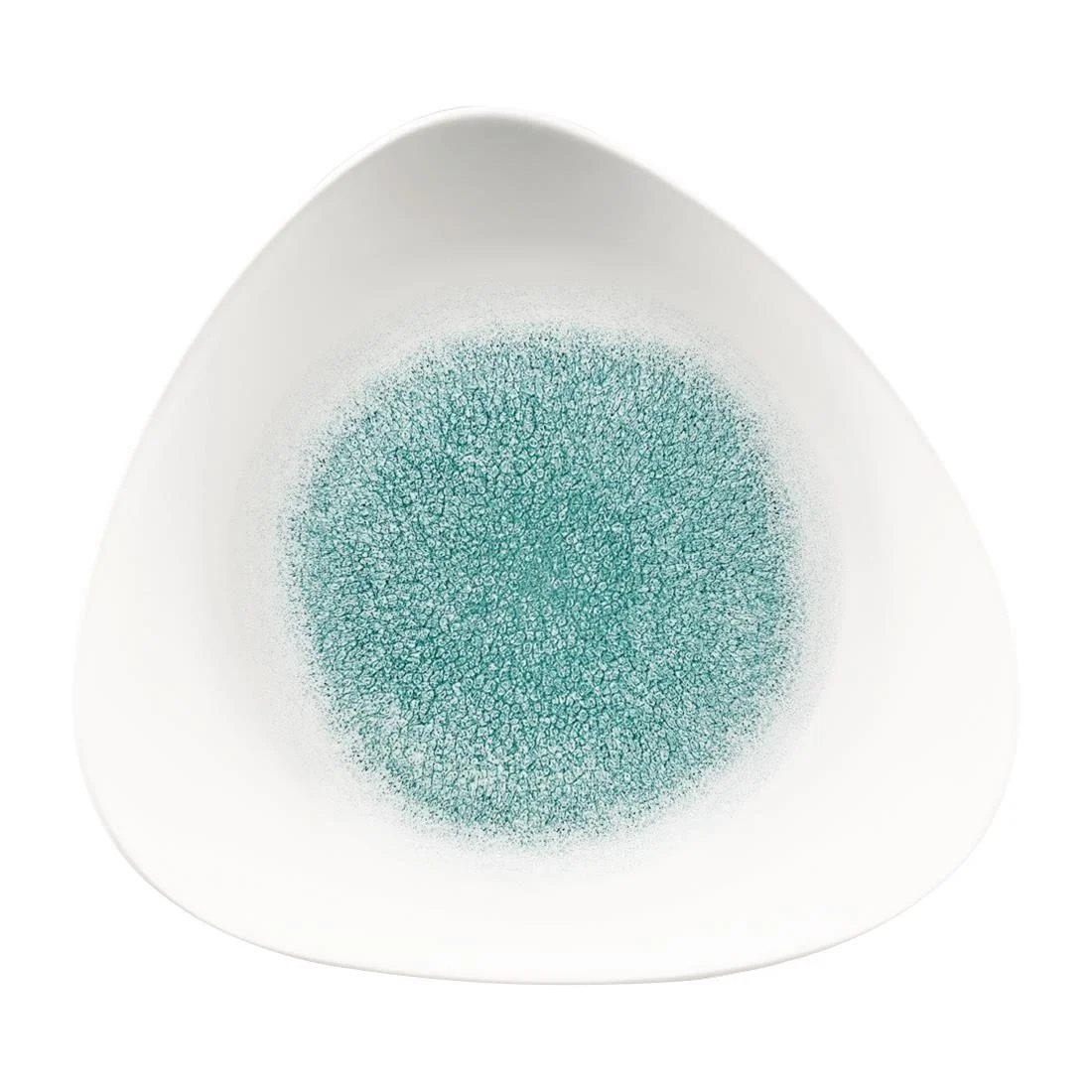 Churchill Studio Prints Raku Triangle Plates Jade Green 311mm (6 Pack) - Image 1