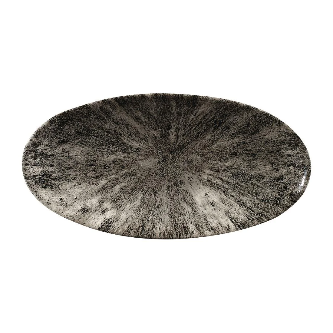 Churchill Studio Prints Stone Chefs Plates Quartz Black 299 x 150mm (12 Pack) - Image 1