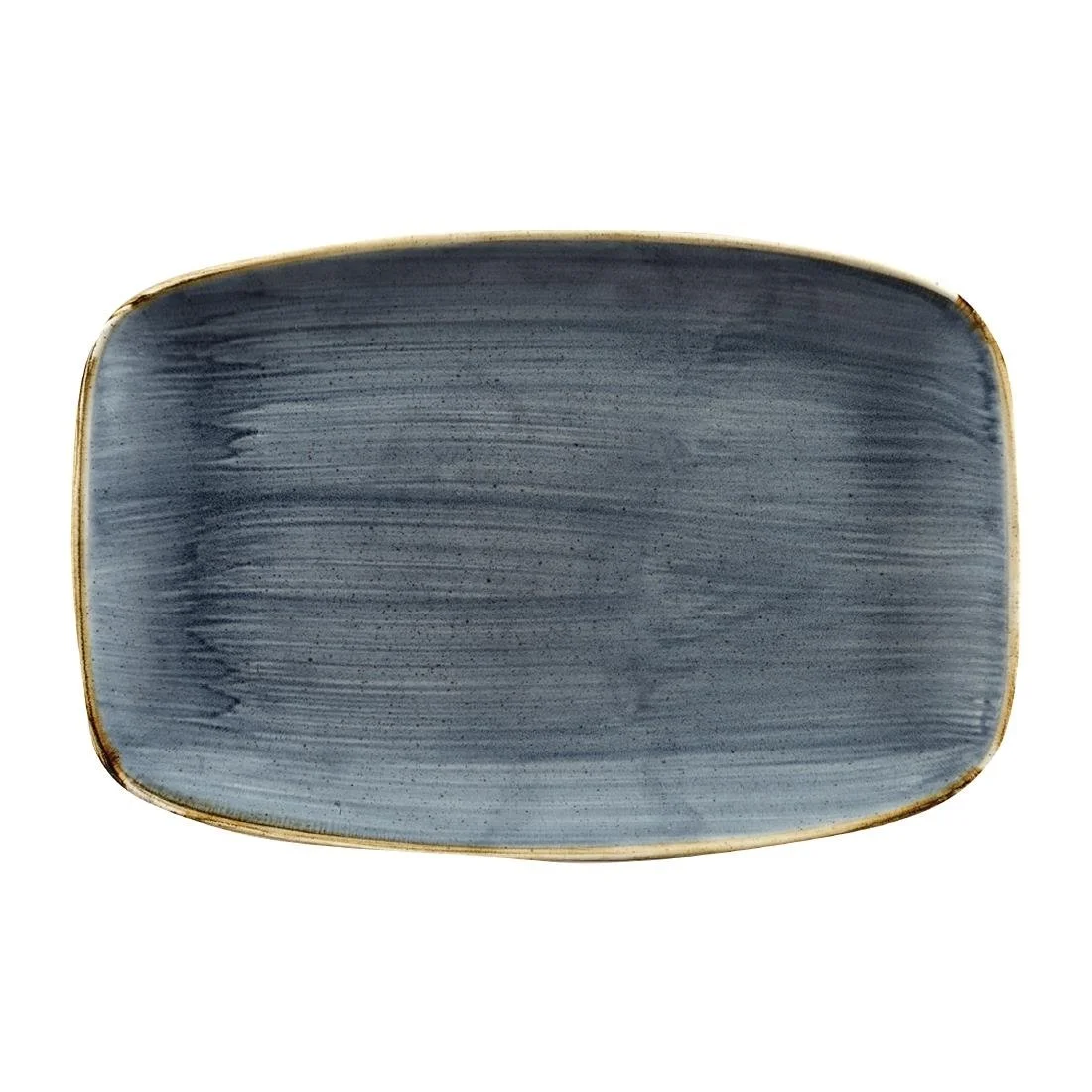 Churchill Stonecast No. 8 Oblong Chefs Plates 300 x 199mm Blueberry (6 Pack) - Image 1