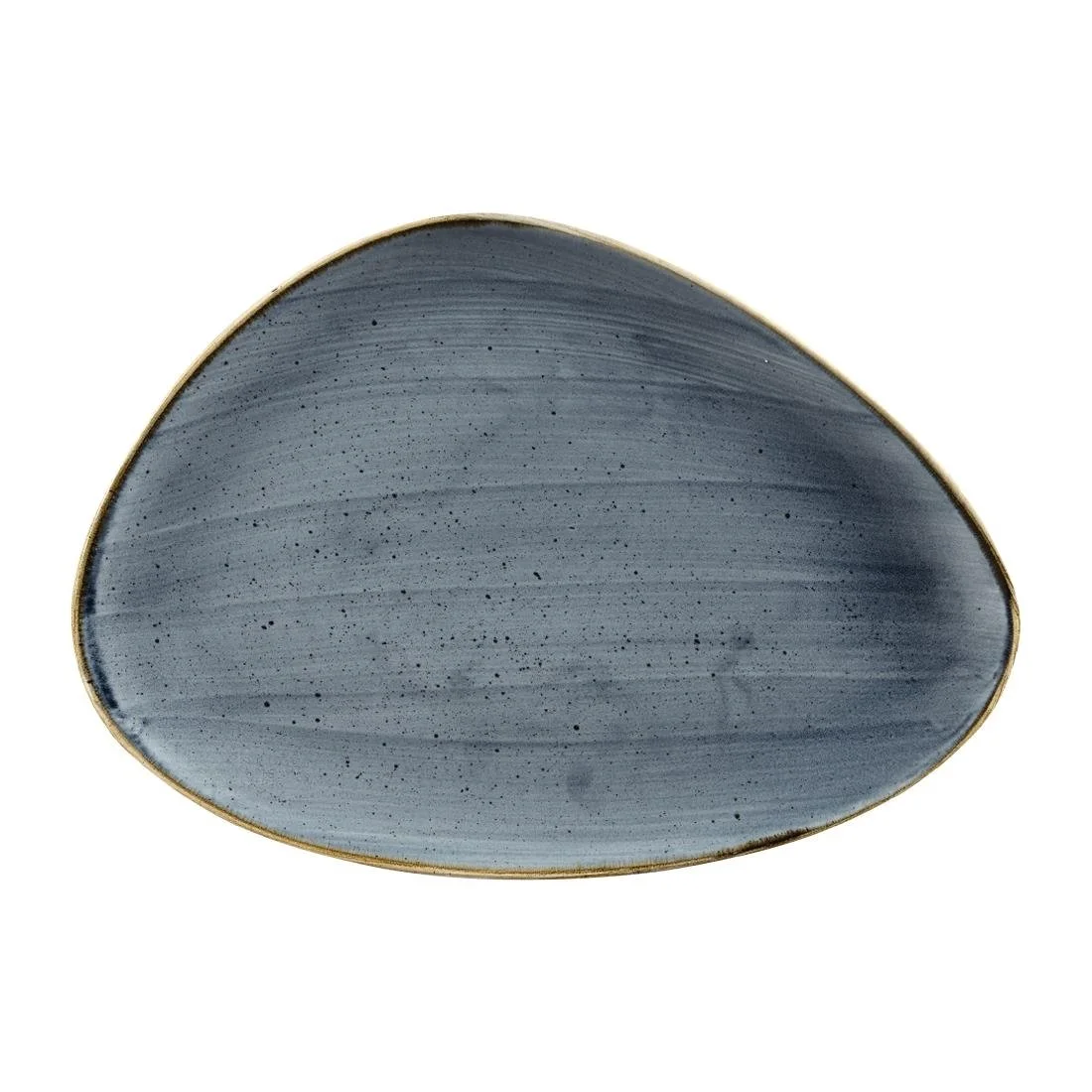 Churchill Stonecast Triangular Chefs Plates Blueberry 365 x 250mm (6 Pack) - Image 1