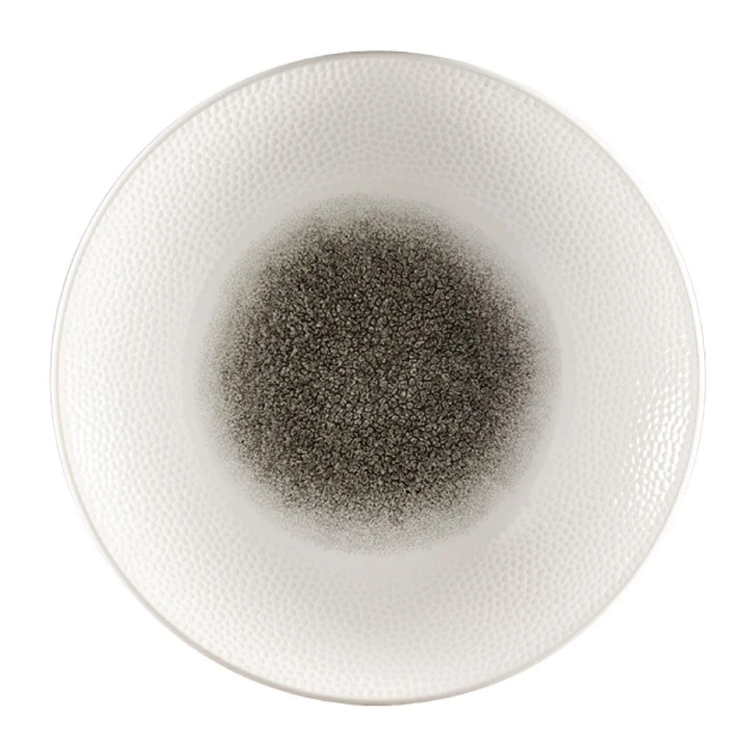 Churchill Isla Centre Print Deep Coupe Plates Quartz Black 255mm (12 Pack) - Image 1