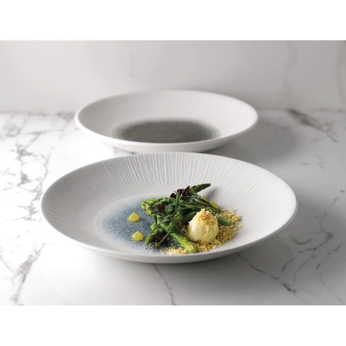 Churchill Bamboo Centre Print Deep Coupe Plates Quartz Black 255mm (12 Pack) - Image 3