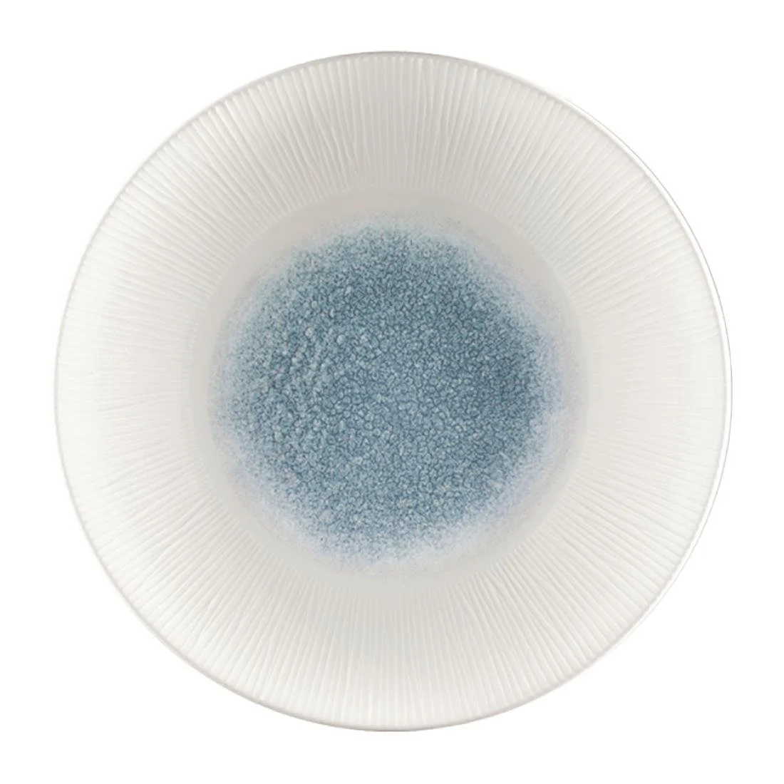 Churchill Bamboo Centre Print Deep Coupe Plates Topaz Blue 255mm (12 Pack) - Image 1