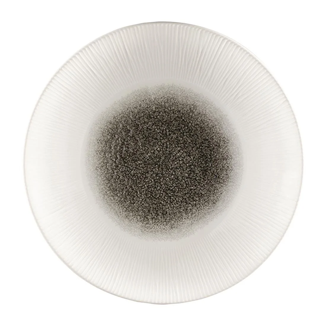 Churchill Bamboo Centre Print Deep Coupe Plates Quartz Black 281mm (12 Pack) - Image 1
