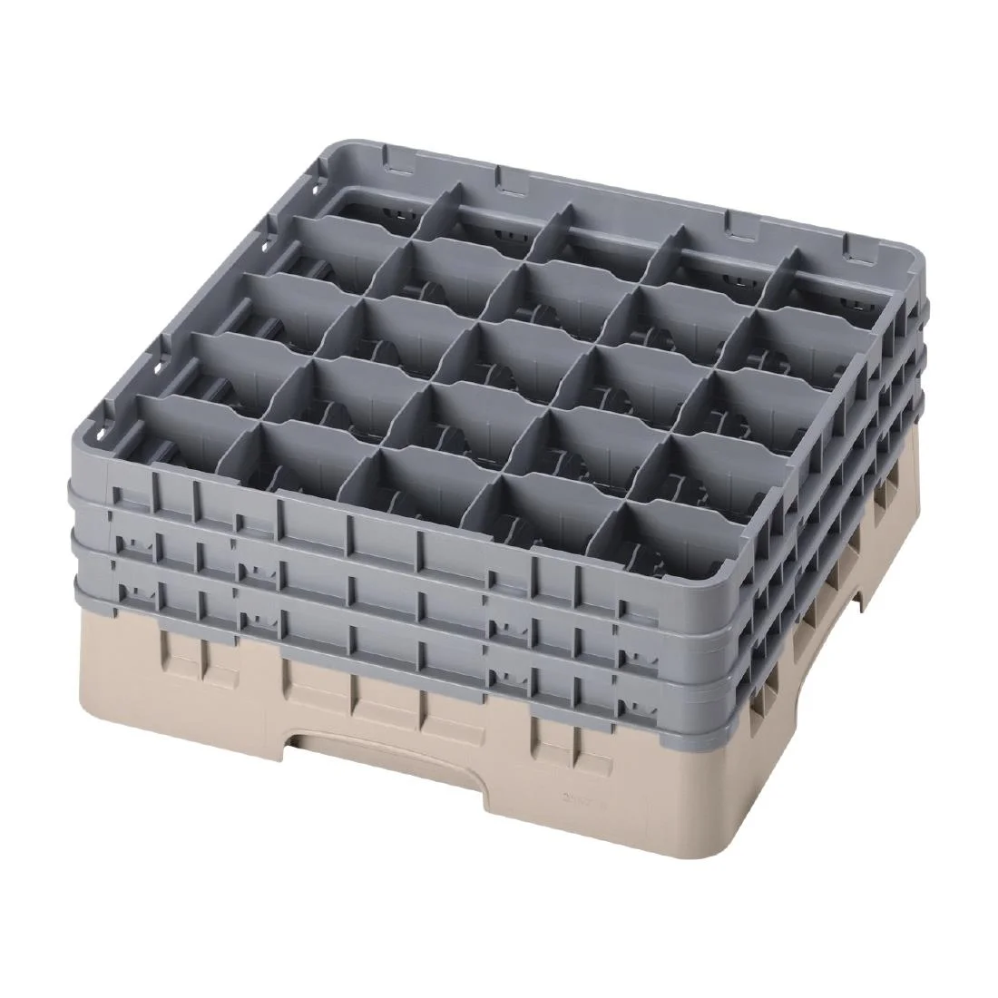 Cambro Camrack Beige 25 Compartments Max Glass Height 196mm - Image 1