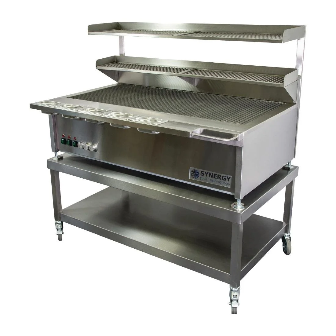 Synergy Grill Gas Chargrill with Garnish Rail and Slow Cook Shelf ST1300 - Image 1