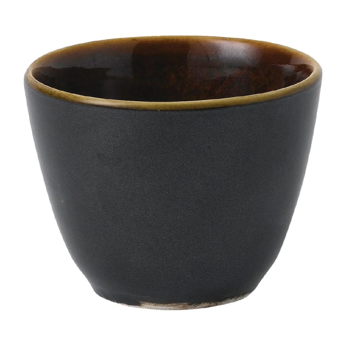 Churchill Super Vitrified Nourish Black Onyx Two Tone Chip Mugs 291ml (12 Pack) - Image 1