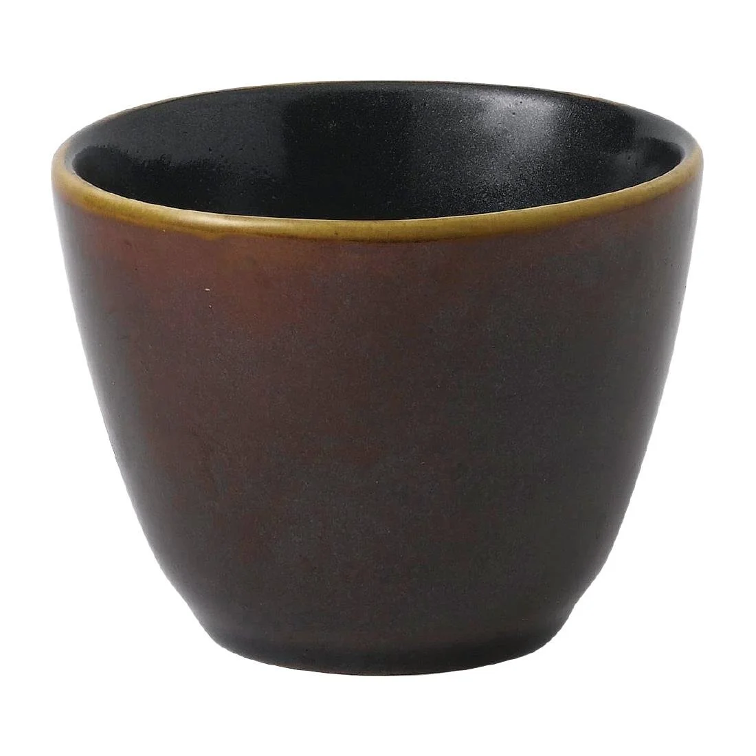 Churchill Nourish Contour Chip Mugs Cinnamon Brown Two Tone 291ml (12 Pack) - Image 1