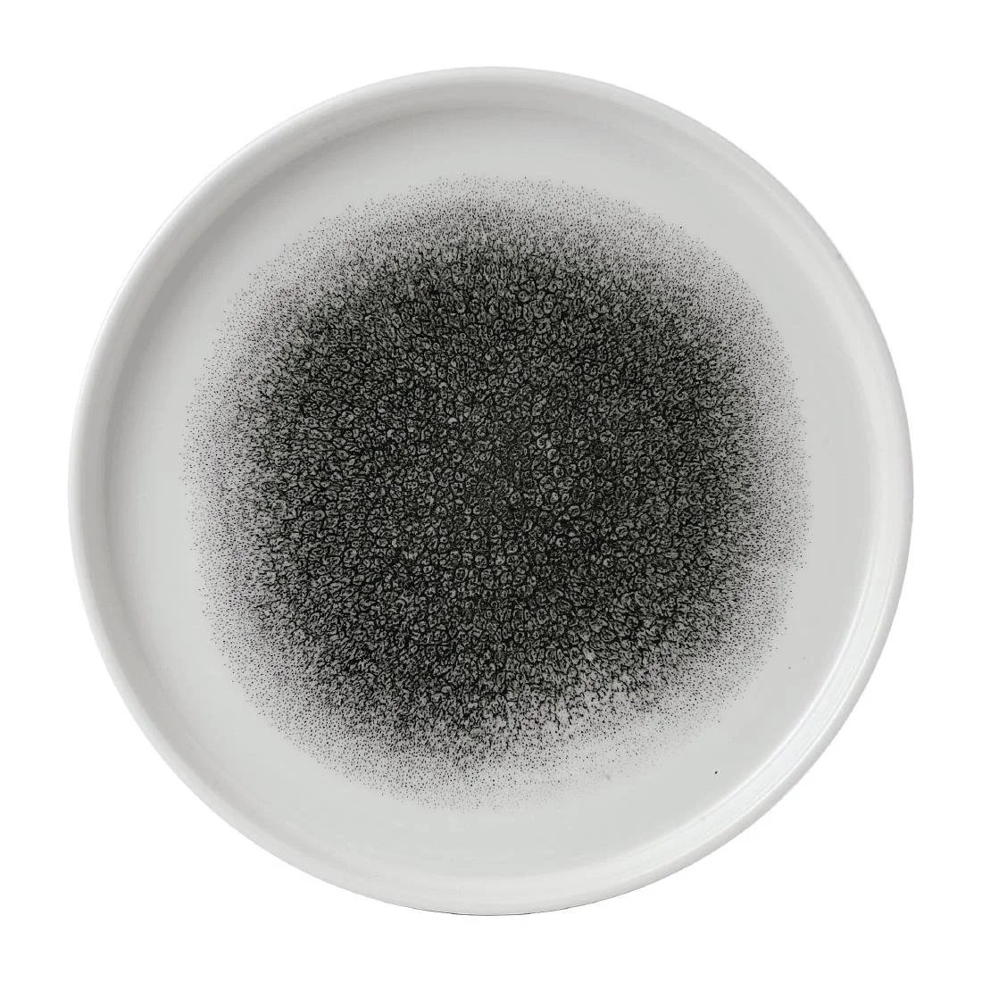 Churchill Raku Walled Plates Quartz Black 218mm (6 Pack) - Image 1