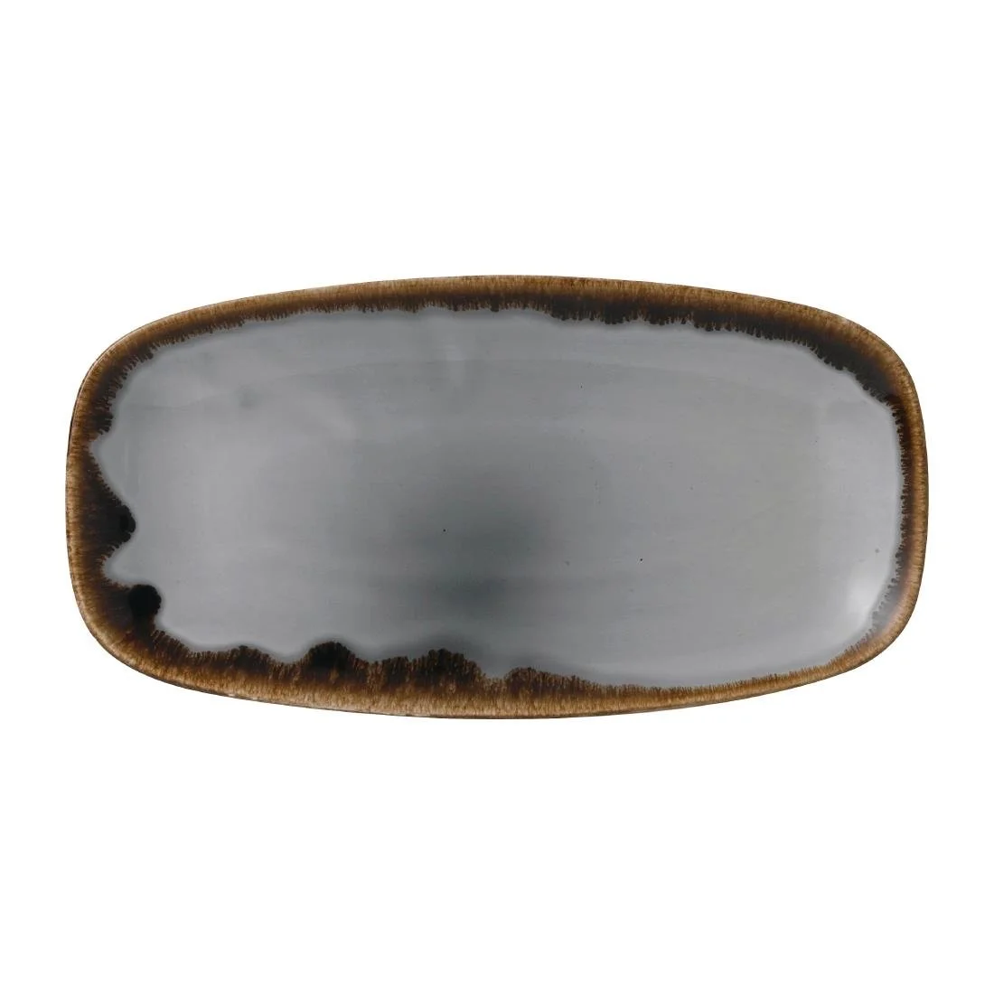 Dudson Harvest Chefs' Oblong Plates Grey 298x153mm (12 Pack)