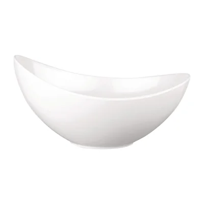 Churchill Melamine Tilted Buffet Bowls White 250x195mm (4 Pack) - Image 1