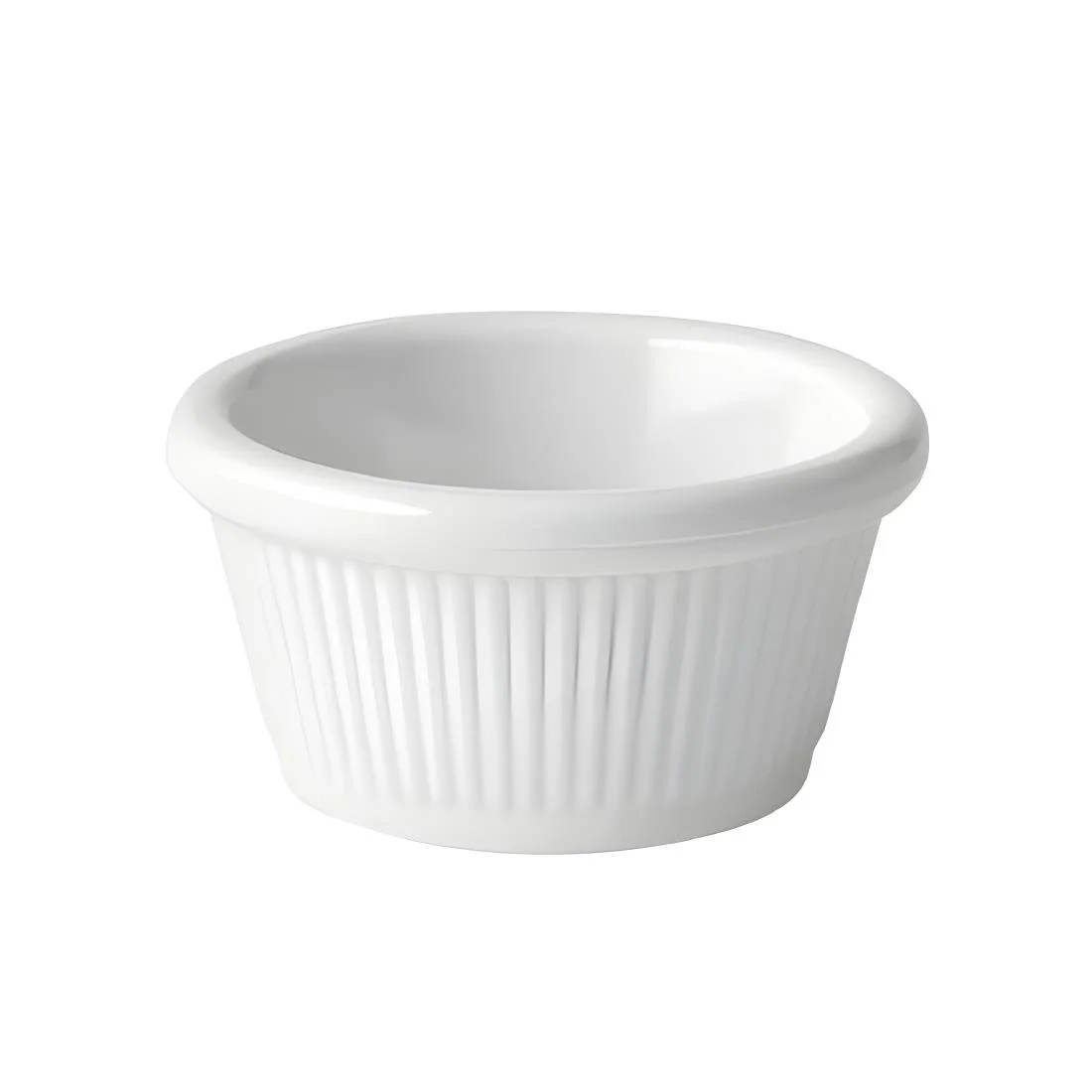 Utopia Fluted Ramekins White 60ml (12 Pack) - Image 1