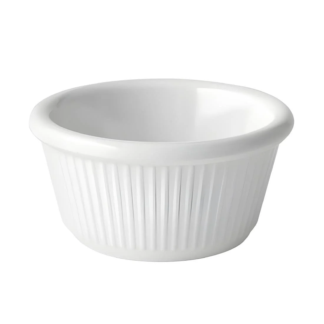 Utopia Fluted Ramekins White 90ml (12 Pack) - Image 1