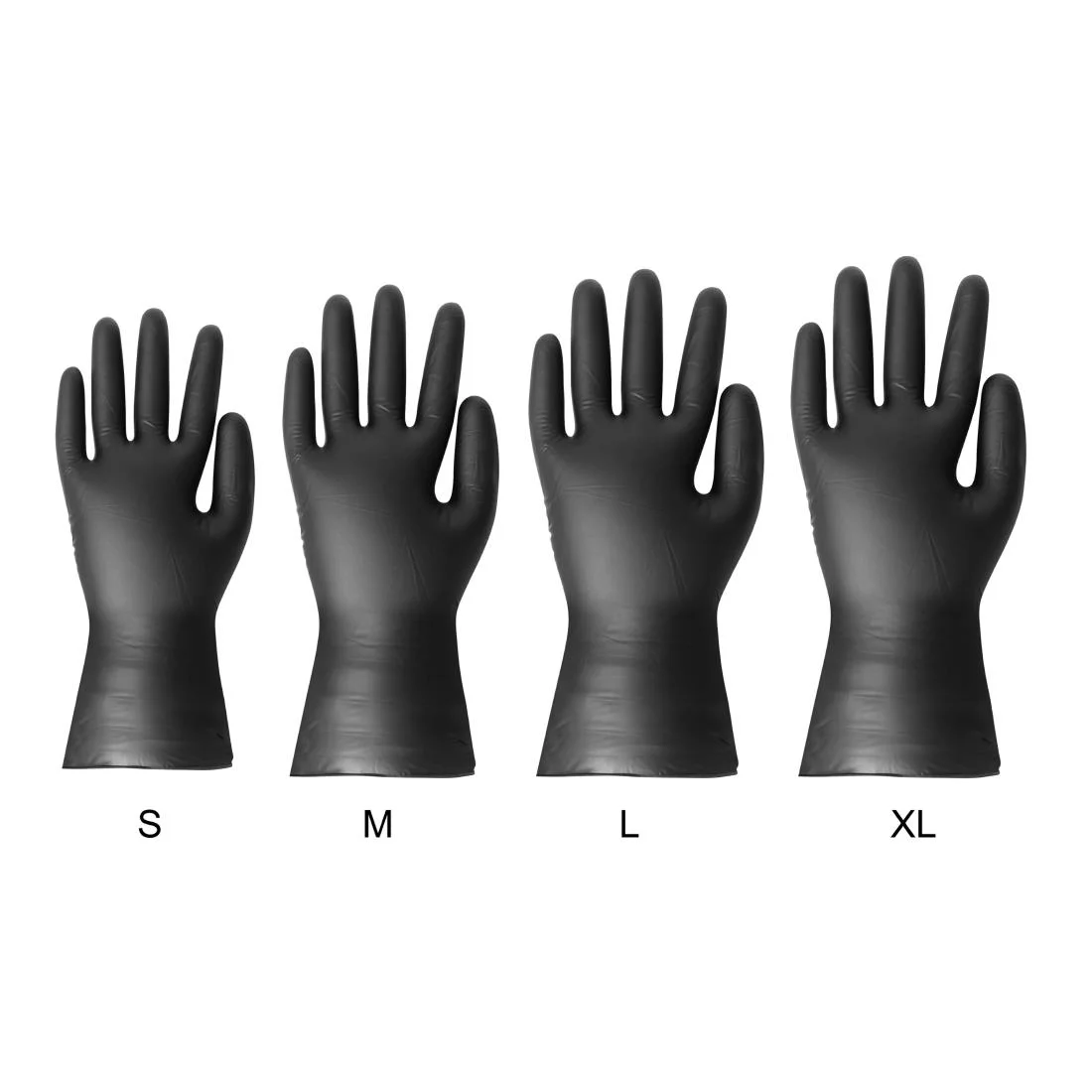 Hygiplas Vinyl Black Powder Free Gloves - Image 4
