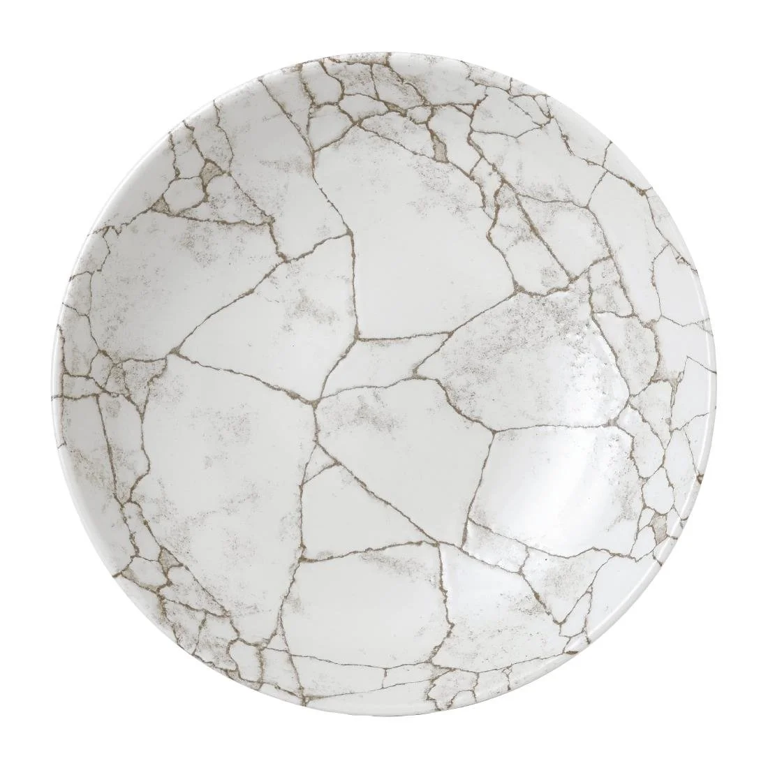 Studio Prints Kintsugi Agate Grey Coupe Plates 217mm (12 Pack) - Image 1