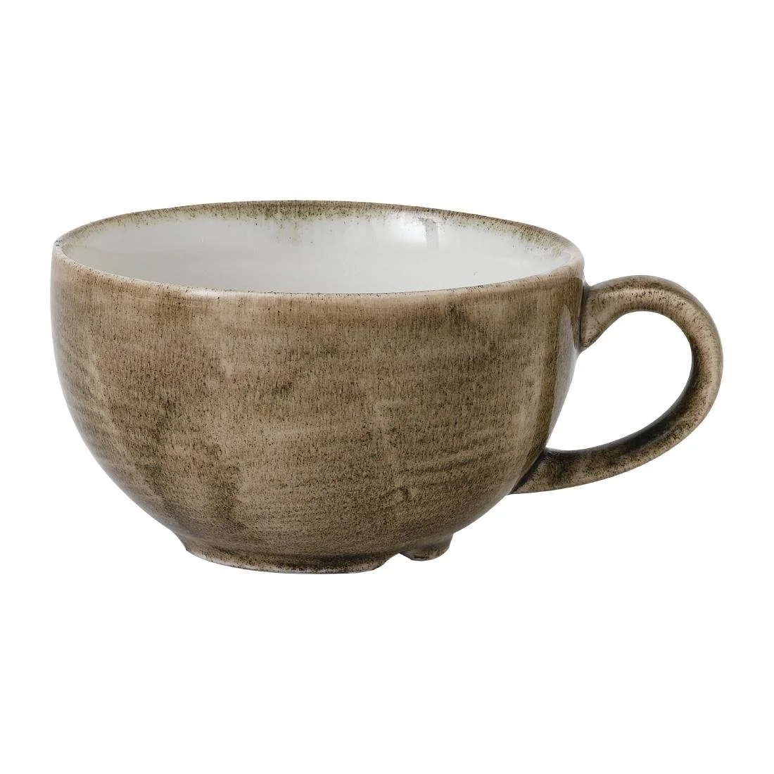 Stonecast Patina Antique Taupe Cappuccino Cups 12oz (12 Pack) - Image 1