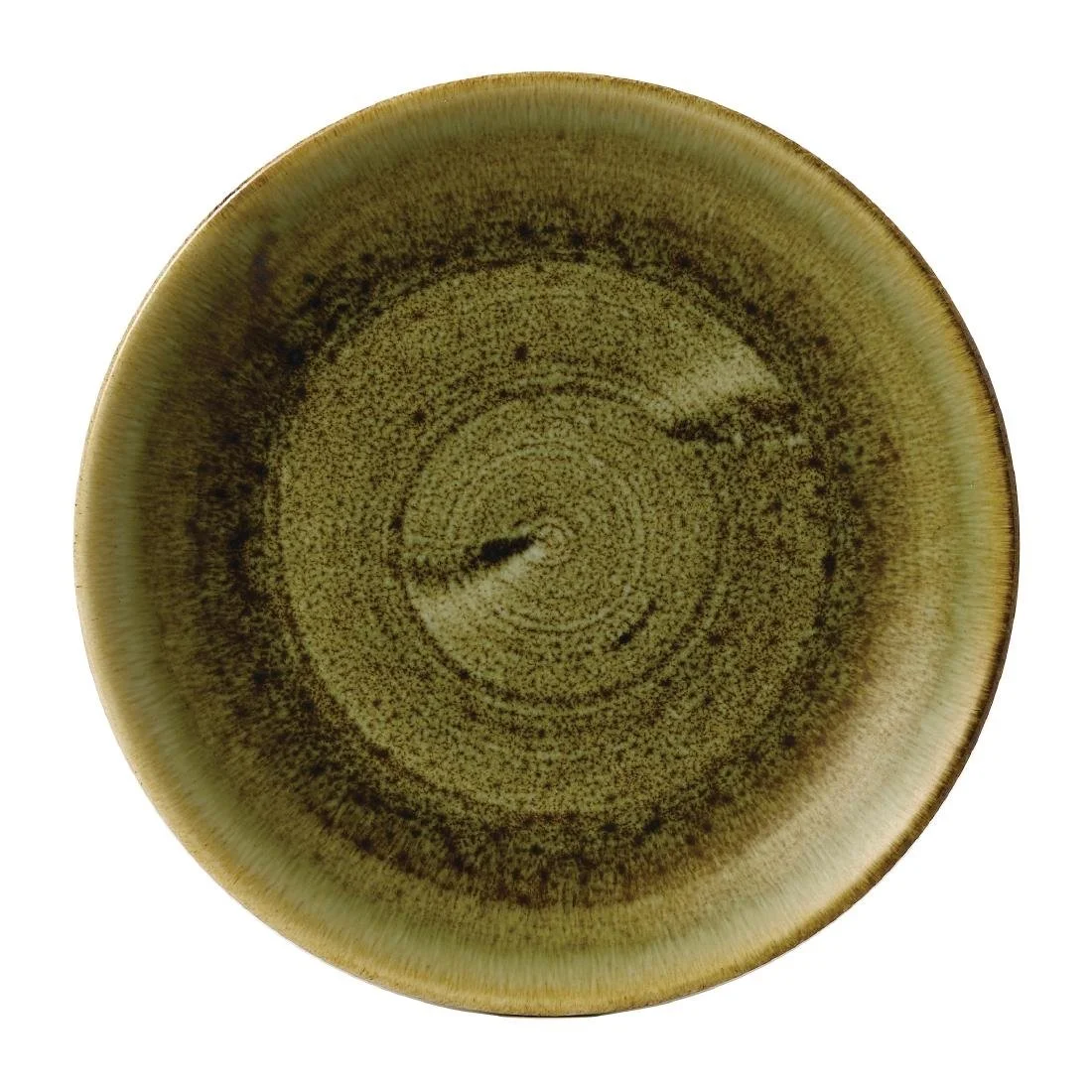 Stonecast Plume Olive Coupe Plates 11 1/4 " (12 Pack) - Image 1