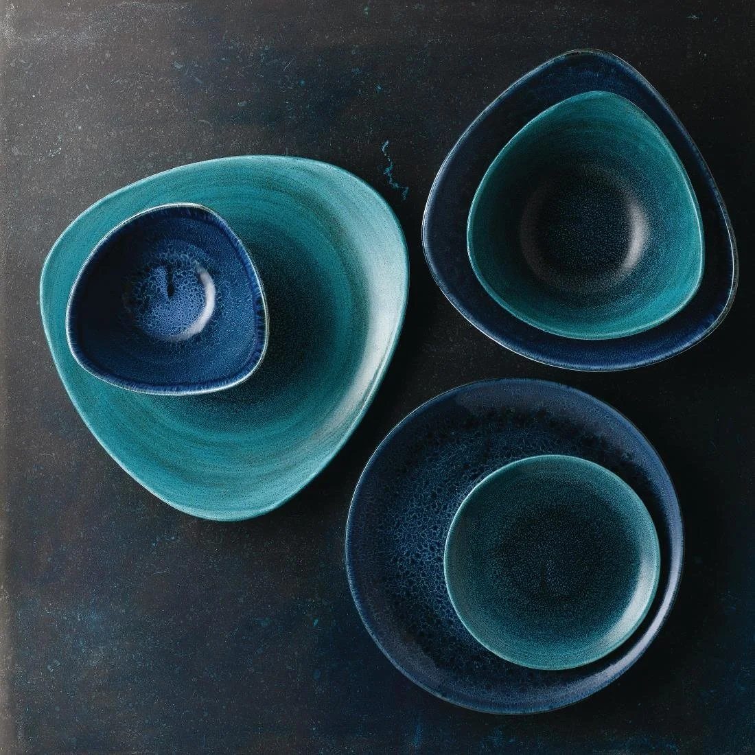 Churchill Stonecast Aqueous Lagoon Triangle Bowls 185mm (12 Pack) - Image 2