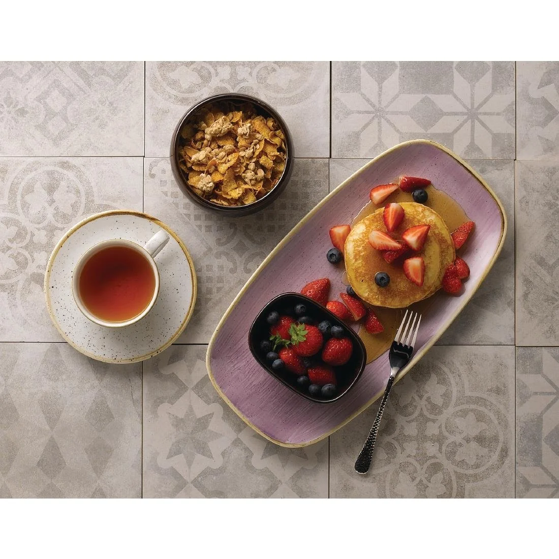 Churchill Stonecast Chefs Oblong Plates Lavender 355x189mm (6 Pack) - Image 5