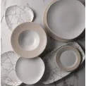 Churchill Studio Prints Kintsugi Agate Grey Lotus Plates 254mm (12 Pack) - Image 9