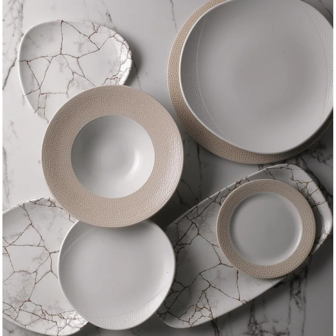 Churchill Studio Prints Kintsugi Chefs Oblong Plates Agate Grey 298x153mm (12 Pack) - Image 7