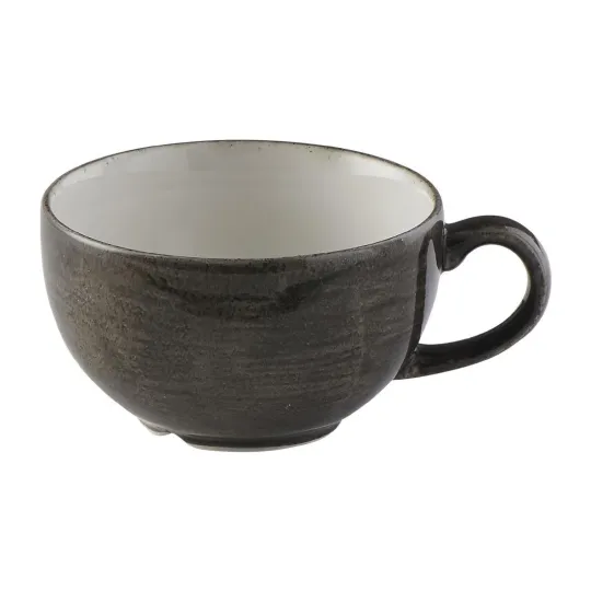Churchill Stonecast Patina Cappuccino Cups Iron Black 227ml (12 Pack)