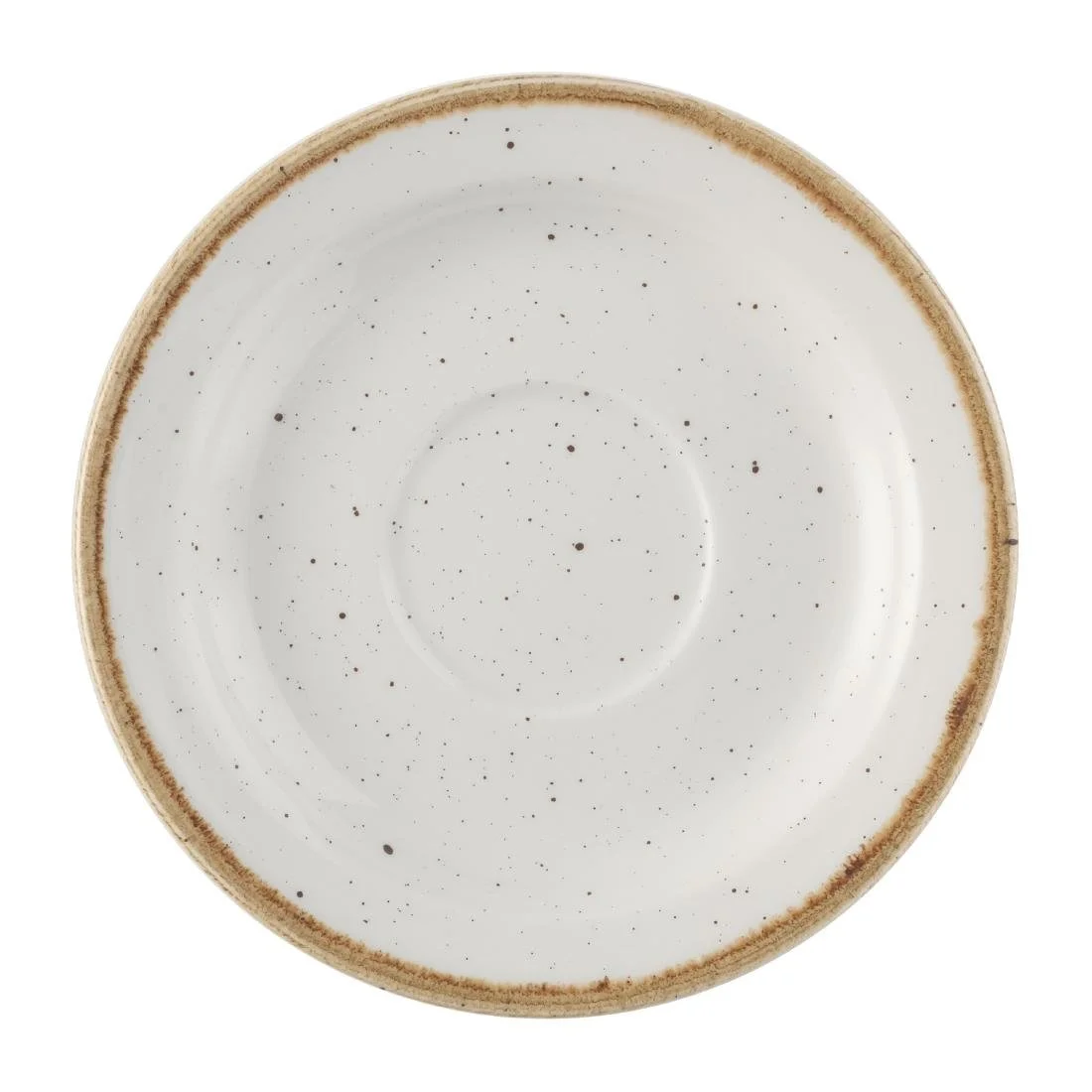Churchill Stonecast Profile Saucers Barley White 150mm (12 Pack) - Image 1