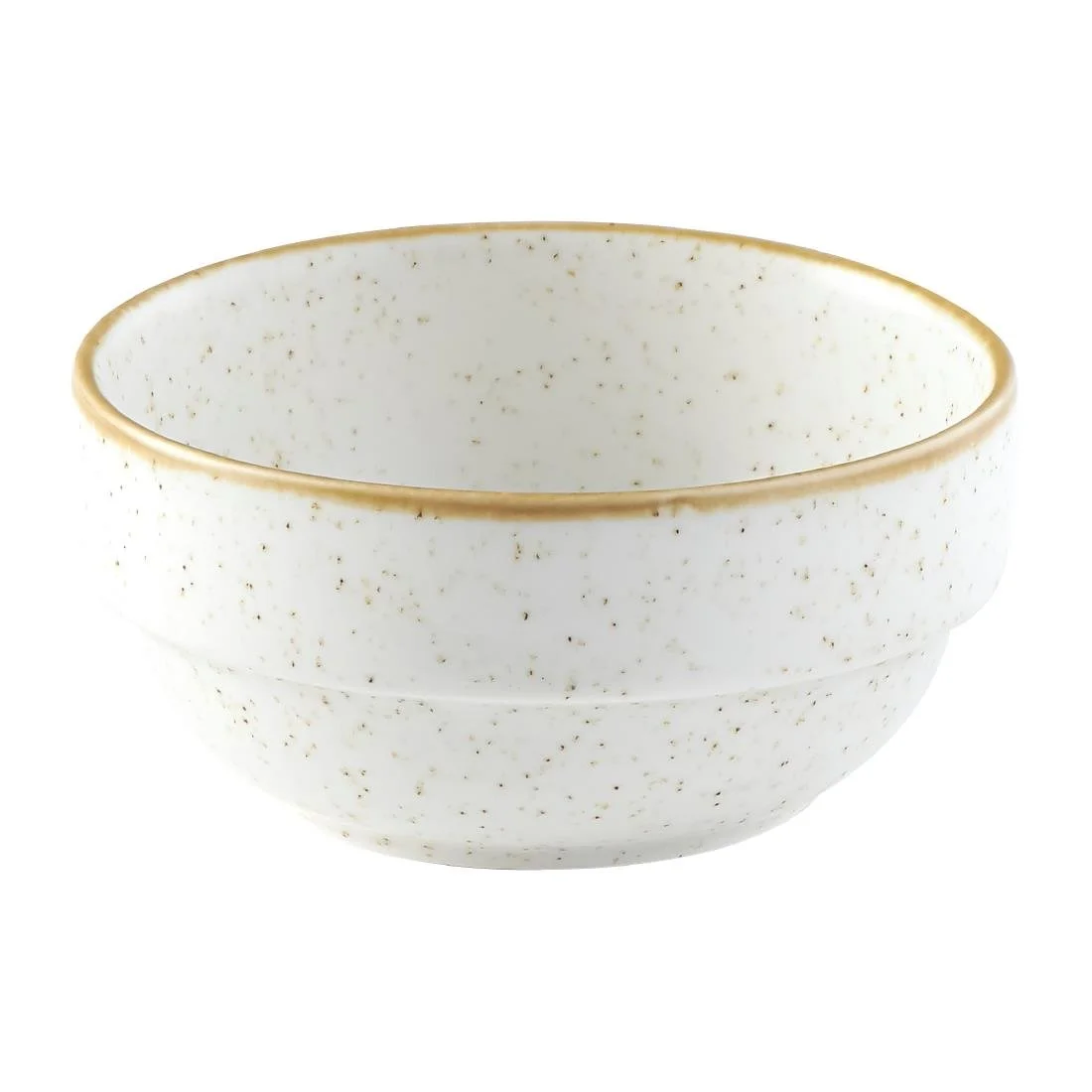 Churchill Stonecast Profile Stacking Bowl Barley White 358ml (6 Pack) - Image 1