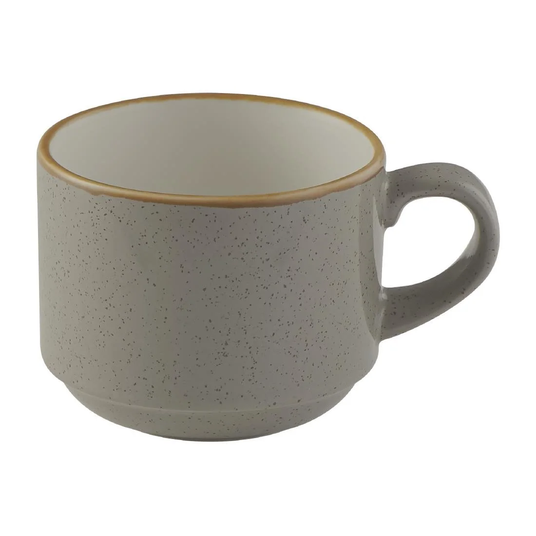 Churchill Stonecast Profile Stacking Cups Grey 227ml (12 Pack) - Image 1
