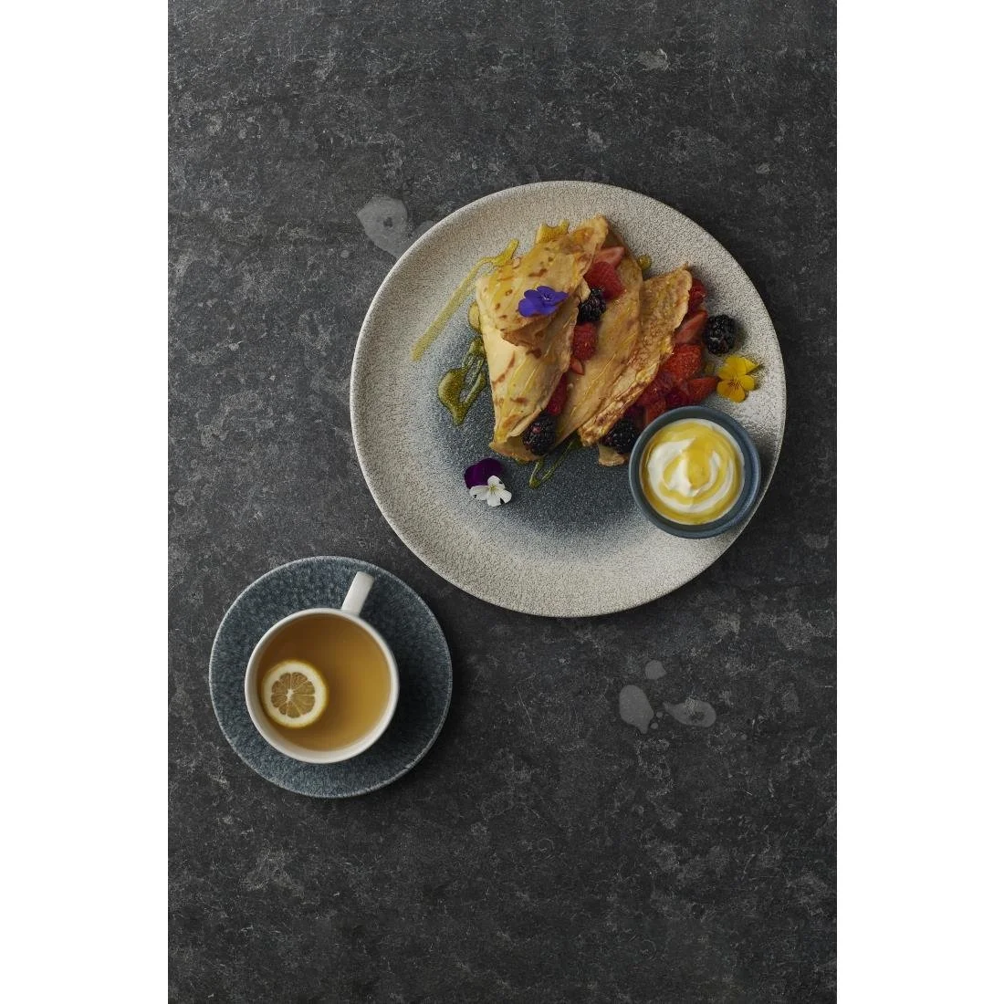 Churchill Raku Duo Agate Evolve Coupe Plate Topaz 286mm (12 Pack) - Image 3