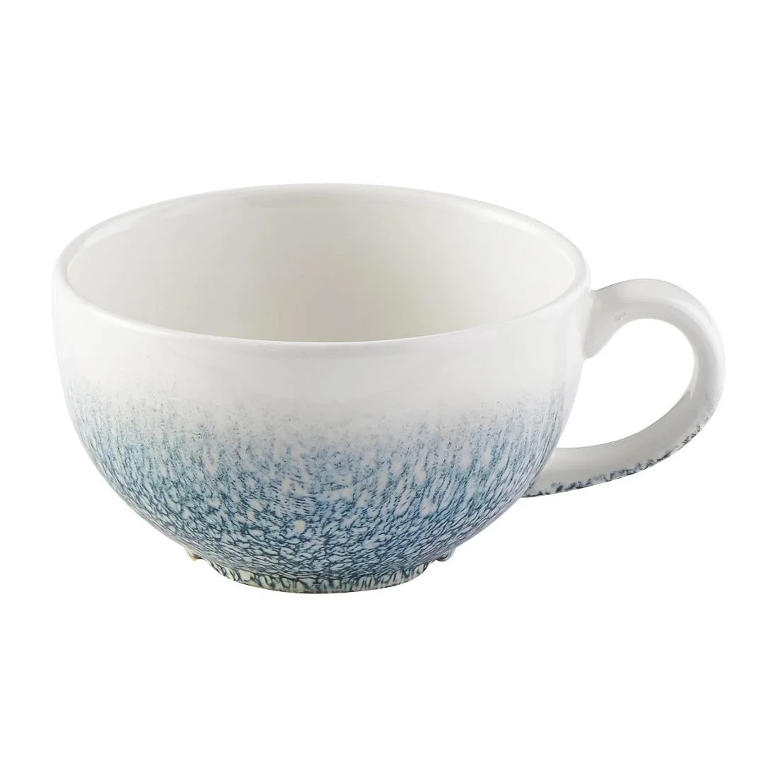 Churchill Raku Duo Cappuccino Cup Topaz Blue 227ml (12 Pack) - Image 1