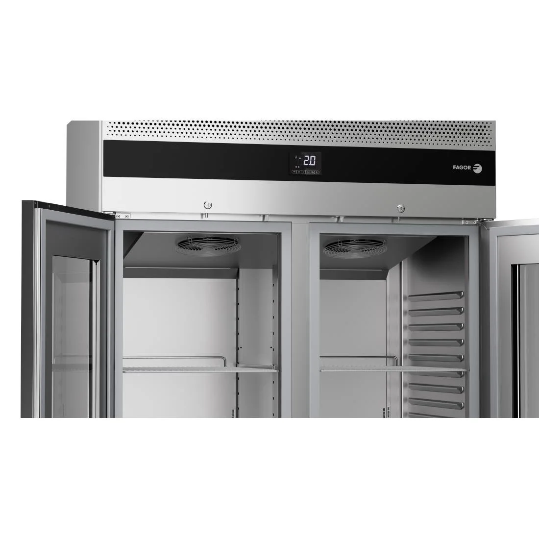 Fagor Advance Gastronorm Upright Cabinet Display Fridge 2 Door AUP-22G GD - Image 3