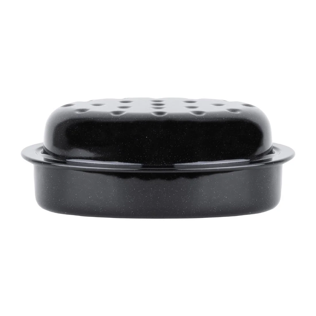Wham Enamel Oval Roaster Black 240x333mm - Image 1