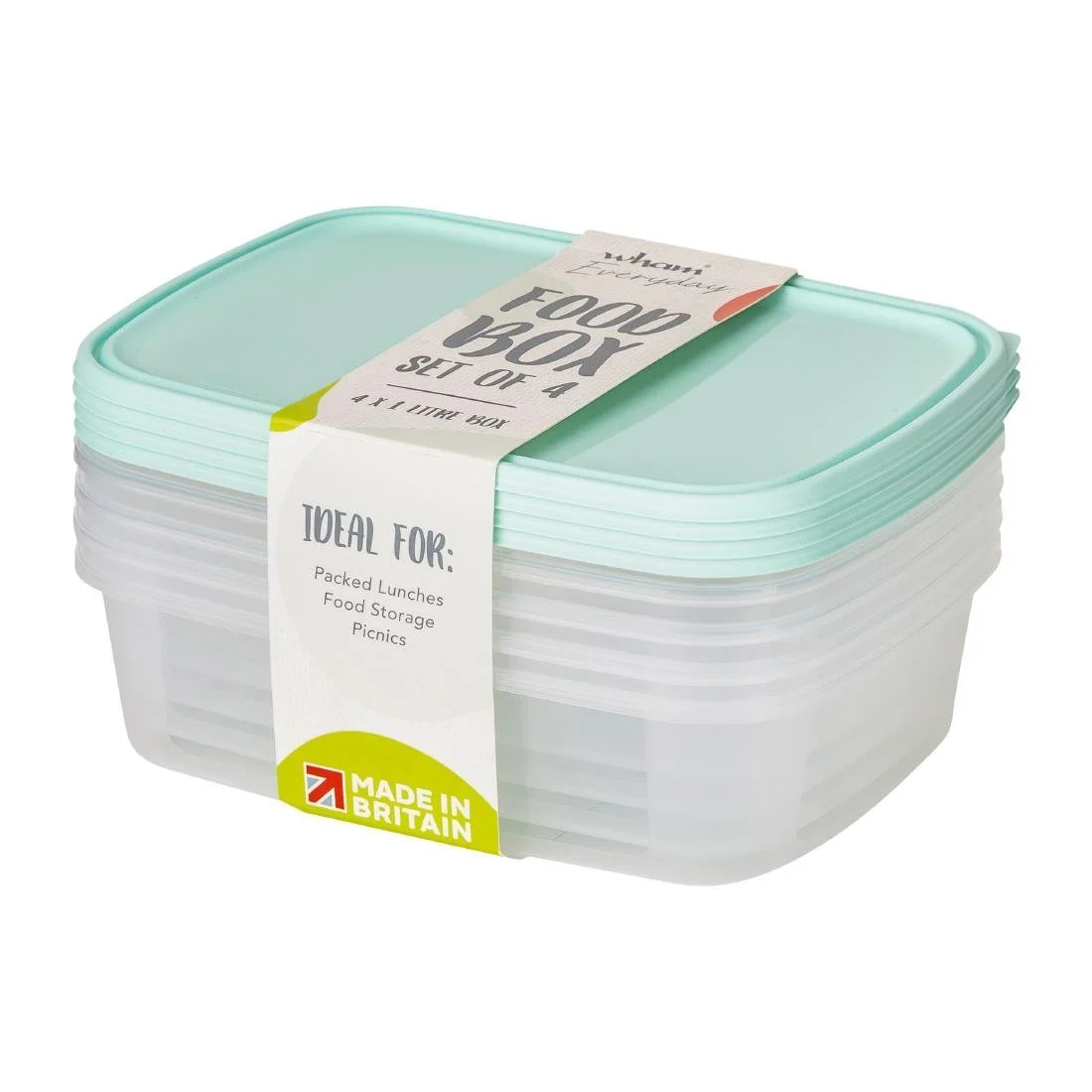 Wham Everyday Food Container 1Ltr (4 Pack)