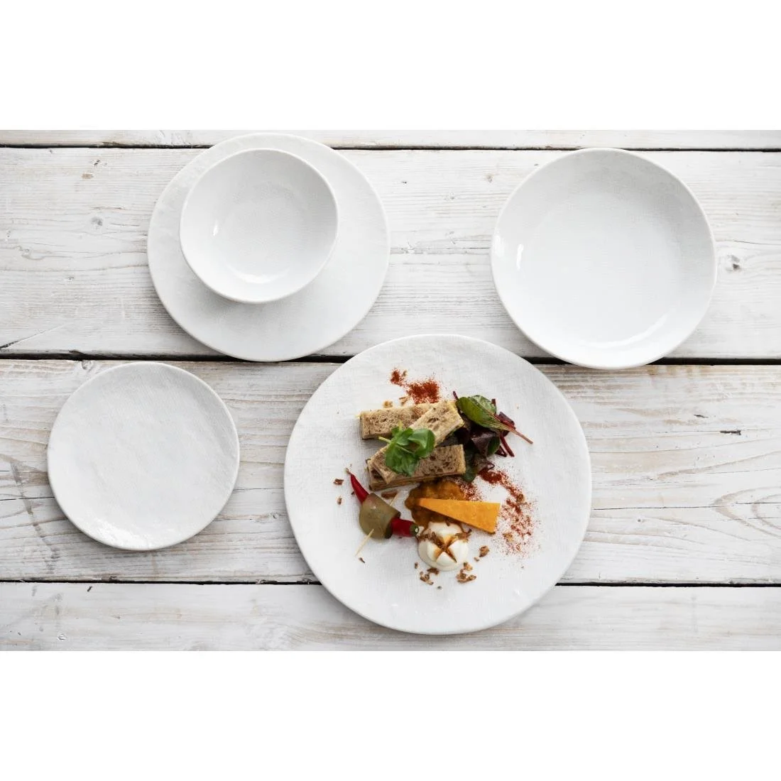 Olympia Denim Coupe Plates White 230mm (6 Pack) - Image 3