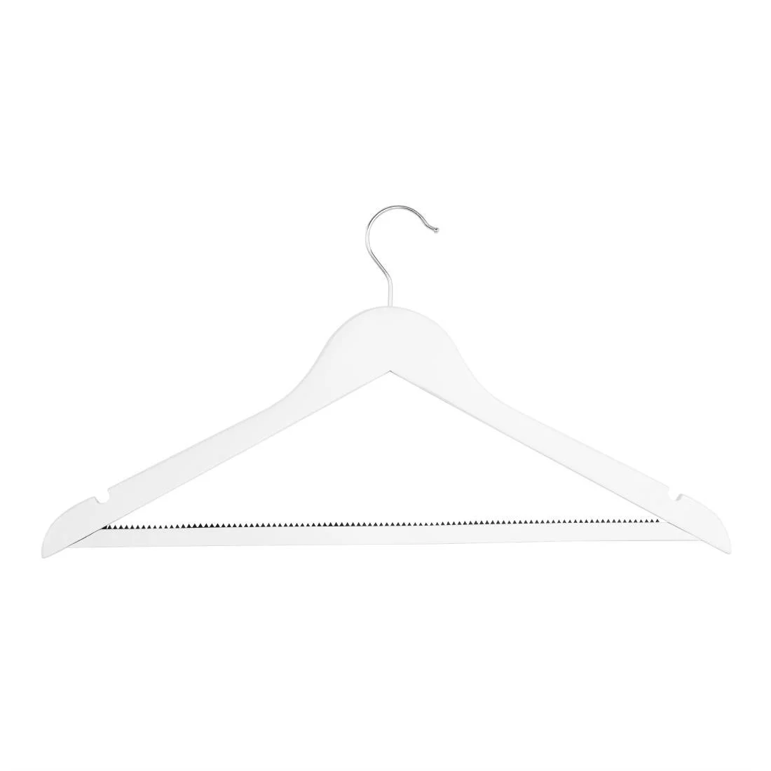 Bolero White Wooden Hangers (10 Pack) - Image 1