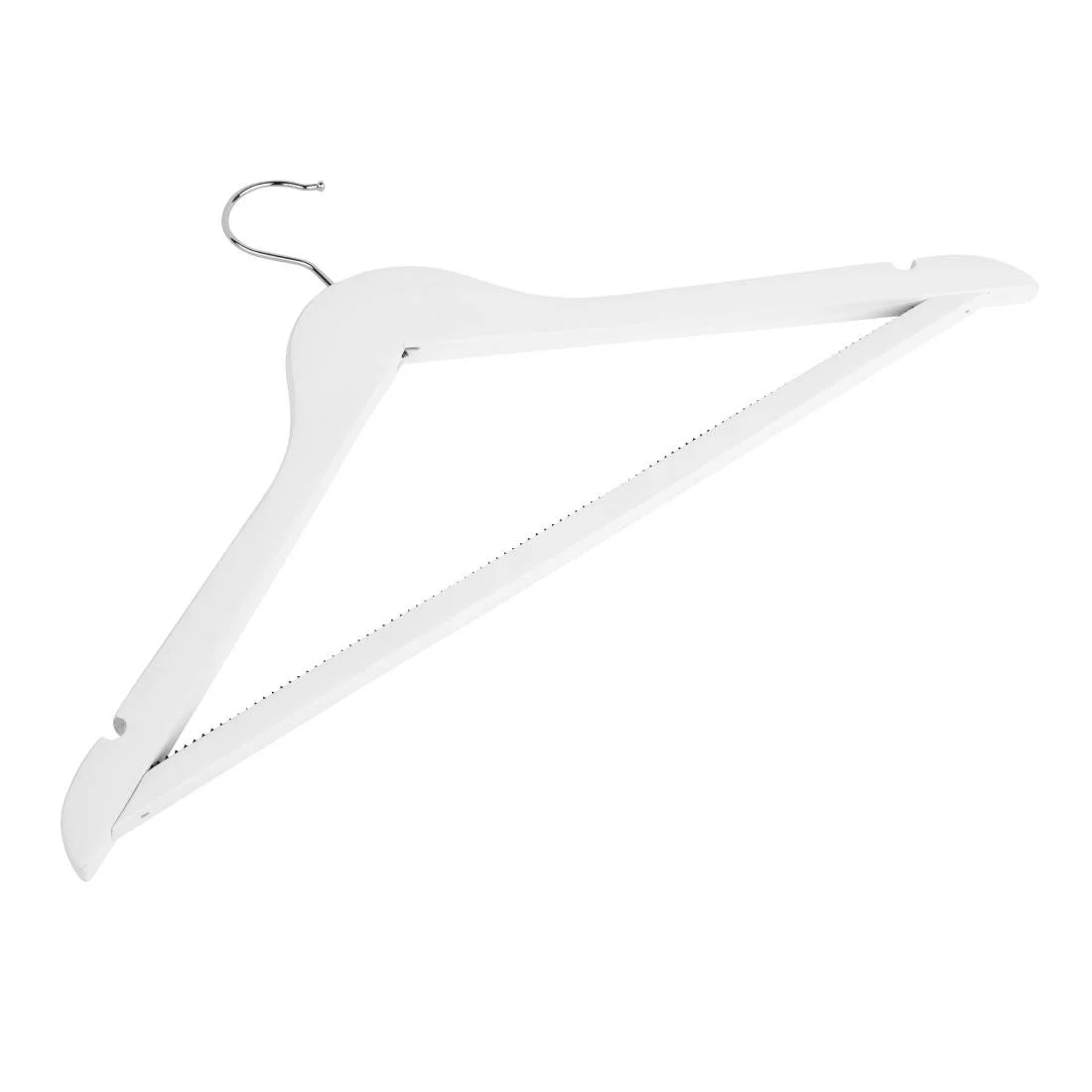 Bolero White Wooden Hangers (10 Pack) - Image 2