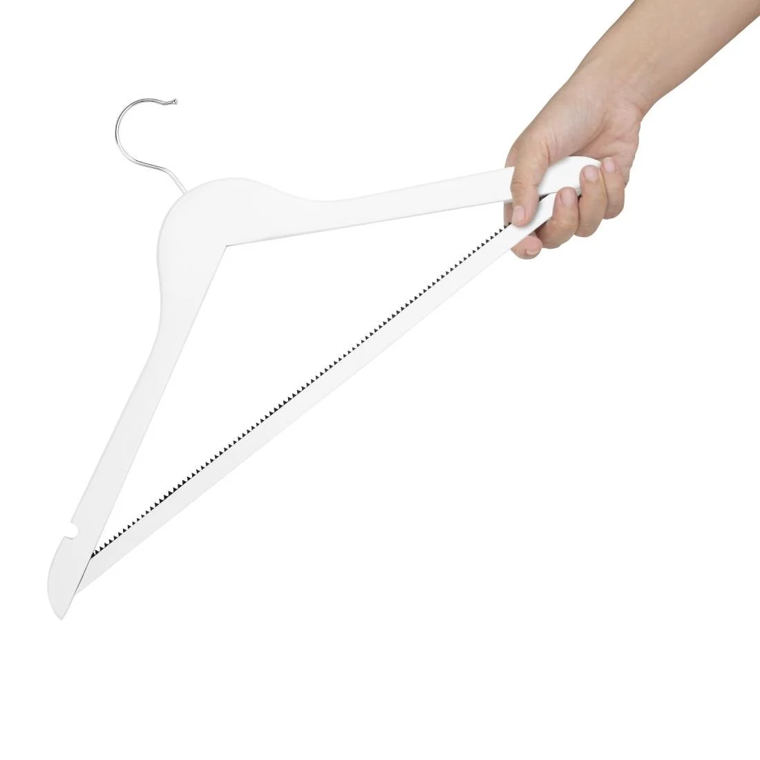 Bolero White Wooden Hangers (10 Pack) - Image 4
