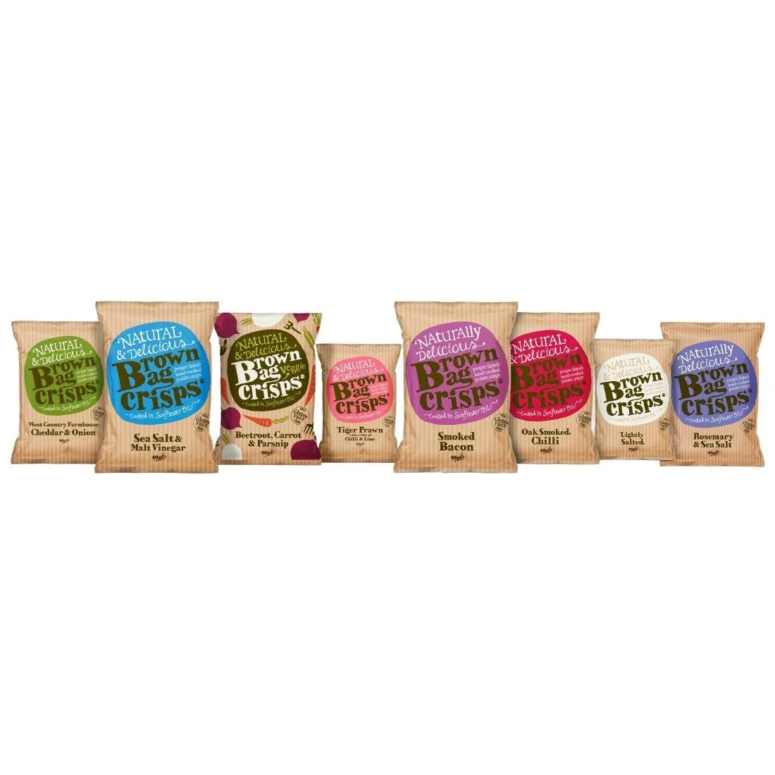 Brown Bag Crisps Lightly Salted Veggie Crisps 40g (15 Pack) - Image 3