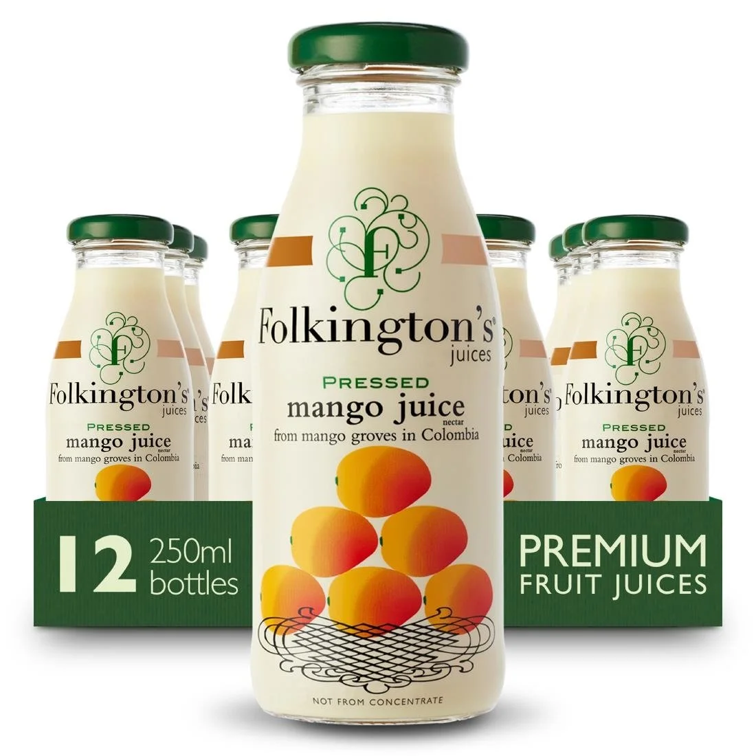 Folkington's Juices Mango Glass Bottle 250ml (12 Pack) - Image 2
