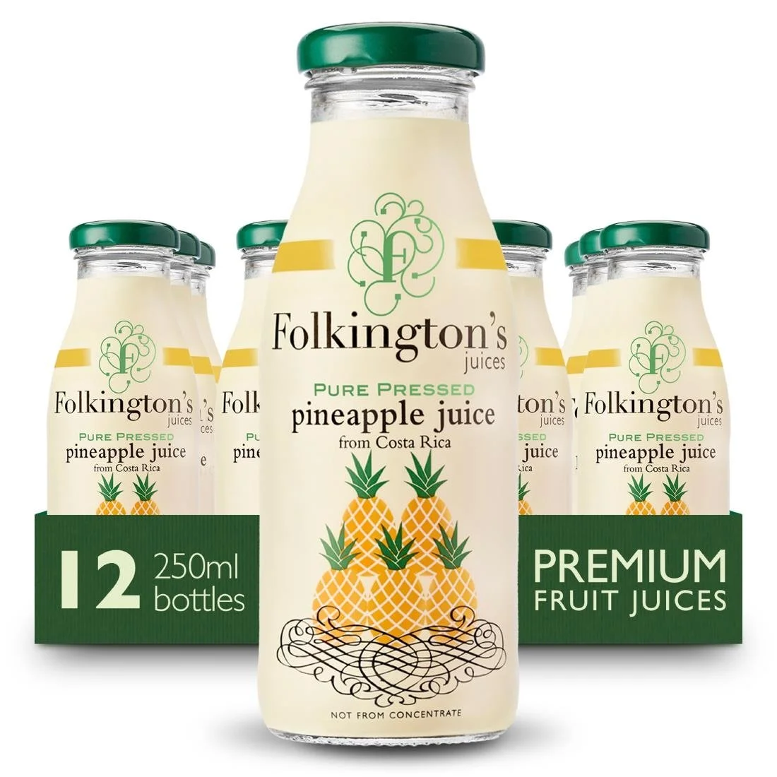 Folkington's Juices Pineapple Glass Bottle 250ml (12 Pack) - Image 6