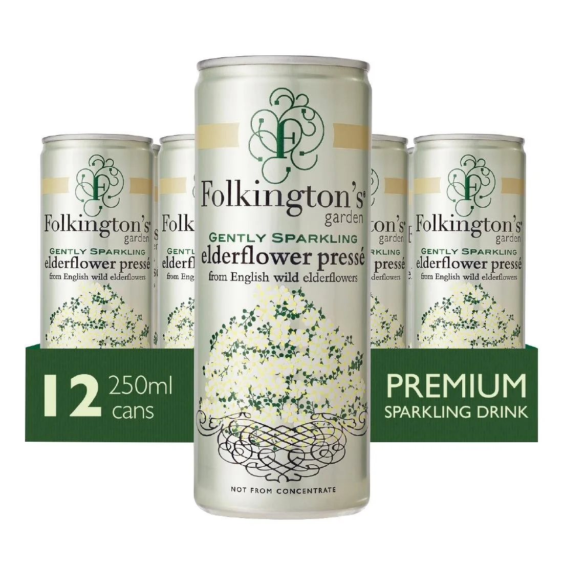 Folkington's Sparkling Drinks Elderflower Can 250ml (12 Pack) - Image 2
