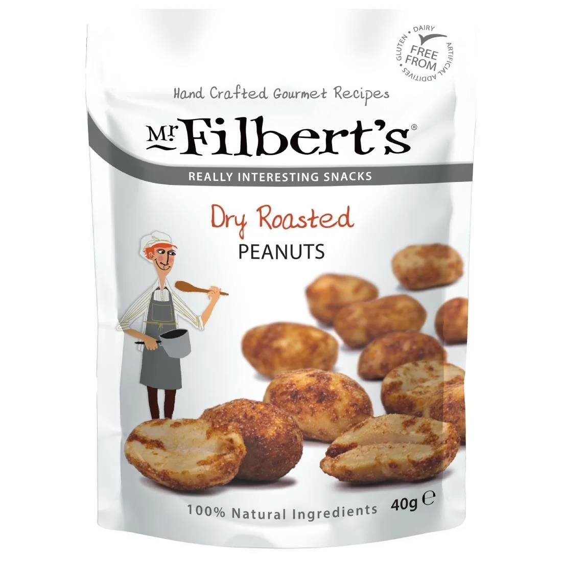 Mr Filbert's Dry Roasted Peanuts 40g (20 Pack) - Image 1