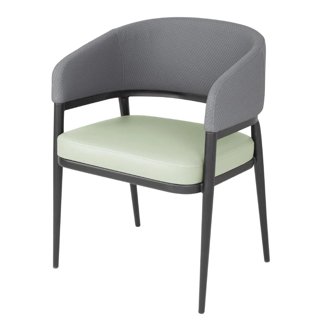 Bolero Meridian Interior Chairs - Pistachio Grey (2 Pack) - Image 1
