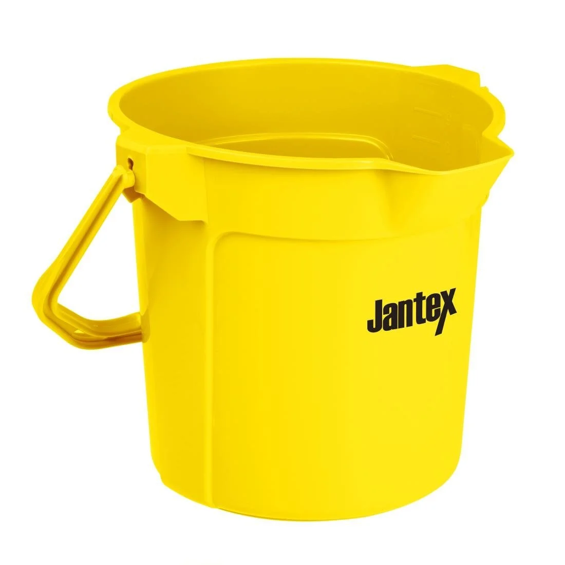 Jantex Yellow Graduated Bucket with Pouring Lip 10ltr - Image 1