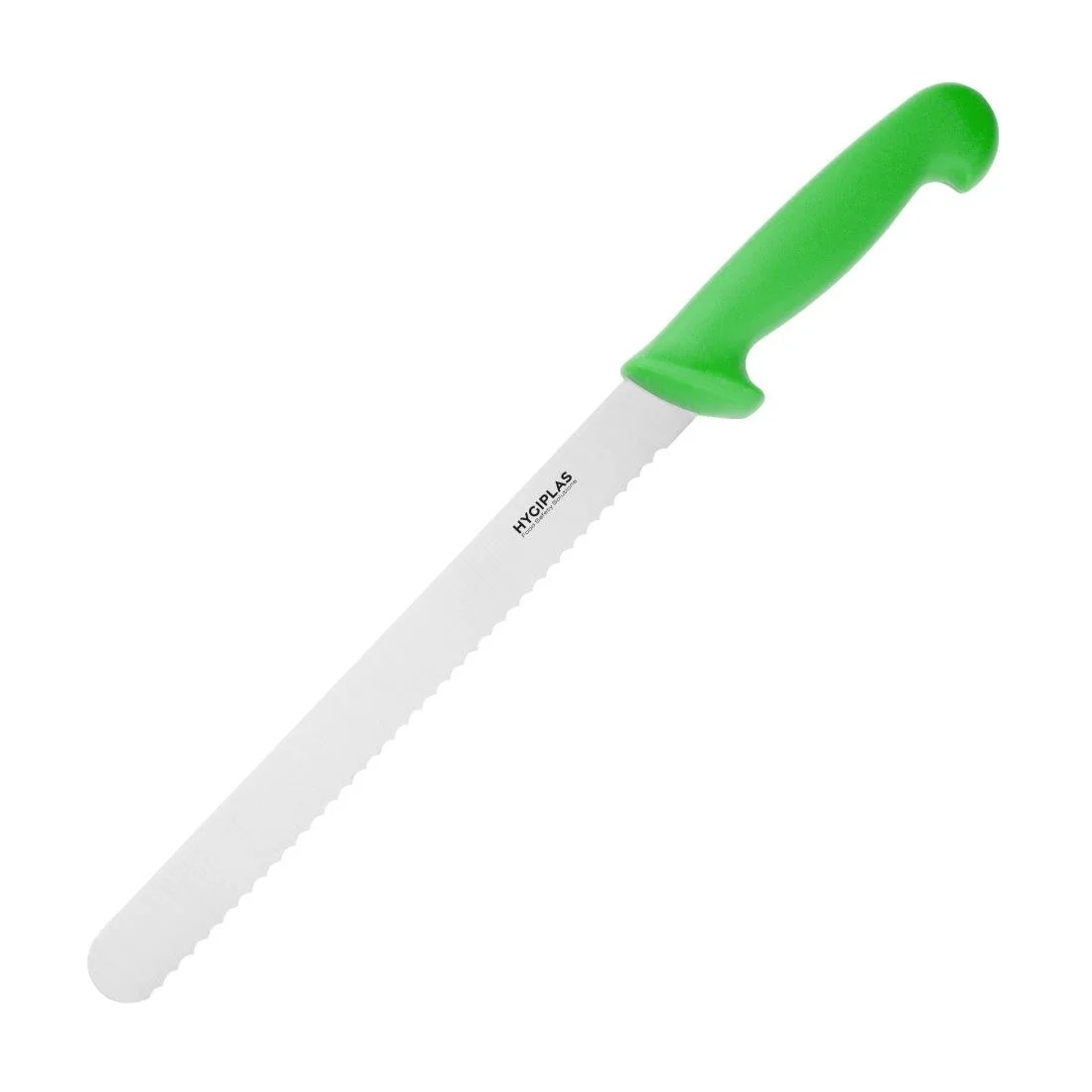 Hygiplas Serrated Slicer Green 24.8cm - Image 1