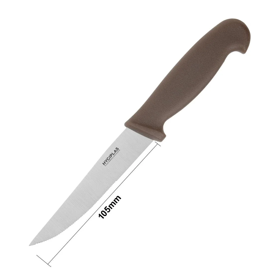 Hygiplas Vegetable Knife Serrated Brown 10.5cm - Image 6
