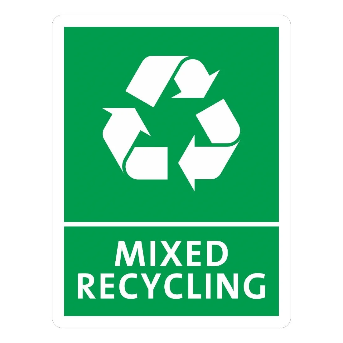 Jantex Slim Bin Mixed Recycling Label - Image 1