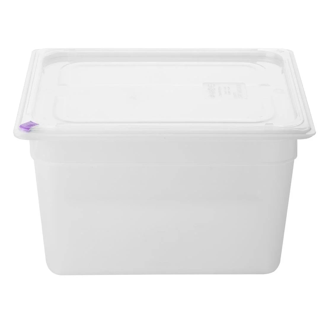 Hygiplas Click PP GN Container 1/2 with Lid & 7 Colour Clips 200mm 11.7Ltr (4 Pack) - Image 1