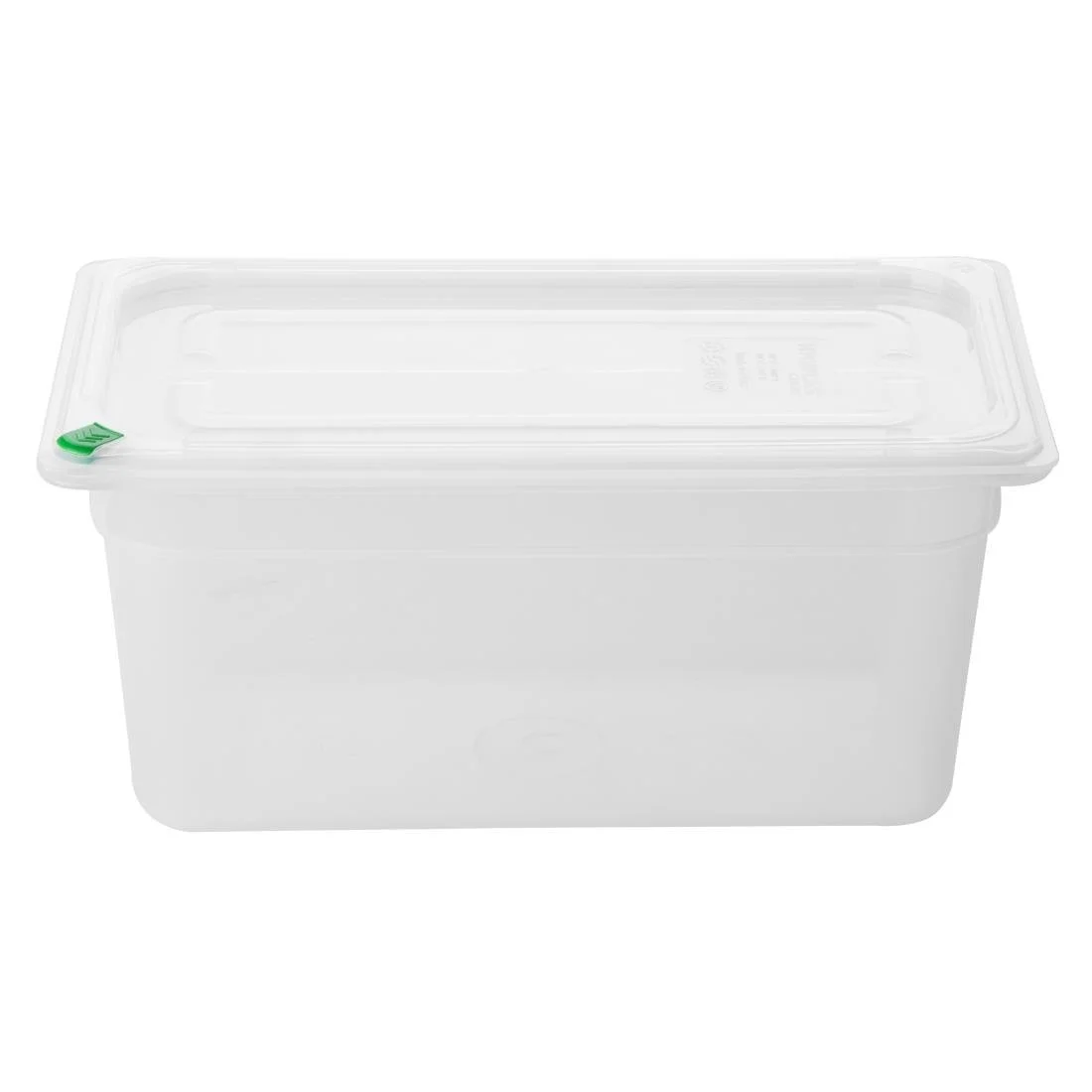 Hygiplas Click PP GN Container 1/3 with Lid & 7 Colour Clips 150mm 5.3Ltr (4 Pack) - Image 1